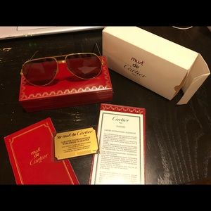 Cartier vintage vendome 18k gold sunglasses
