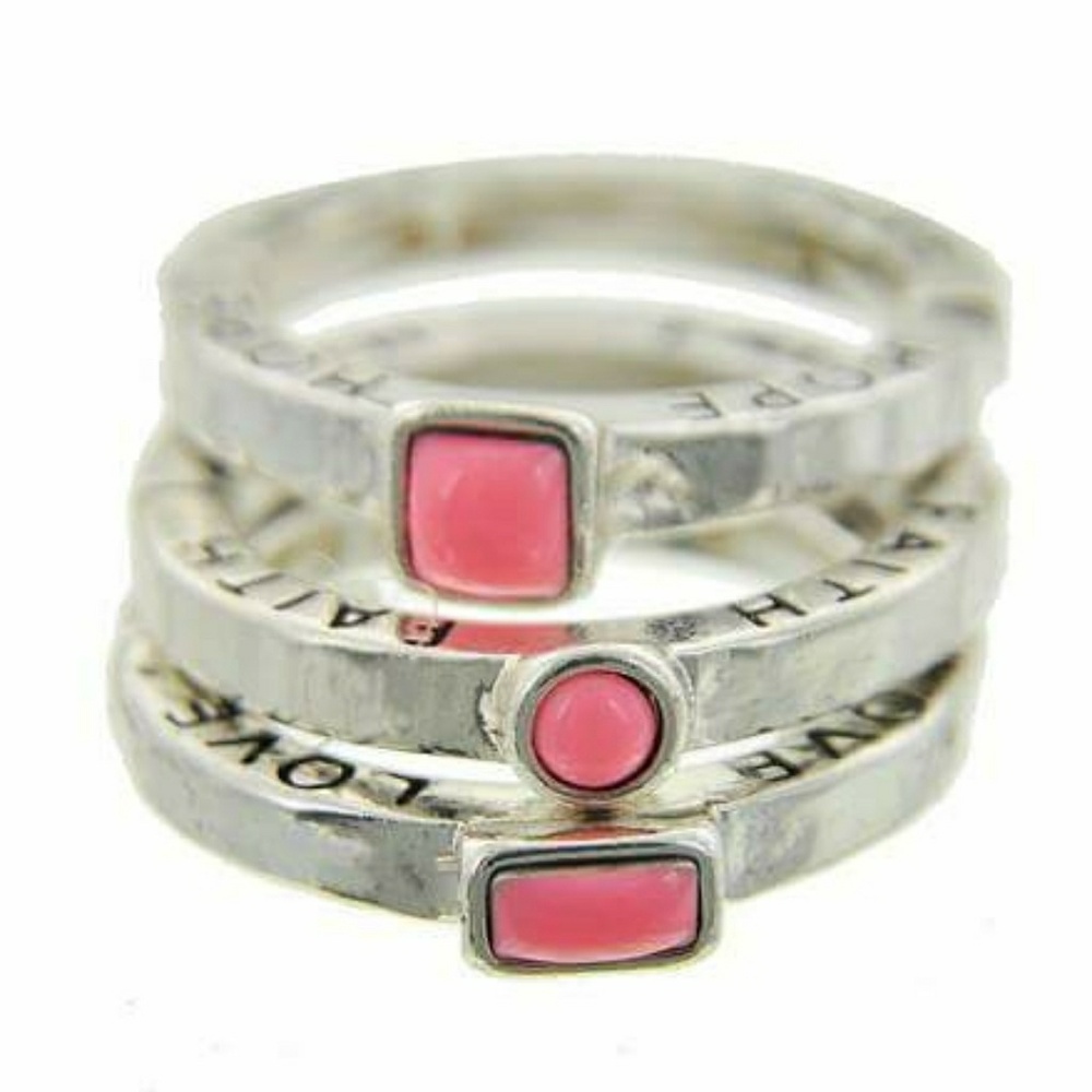 Cute stretch Stack Rings Set of 3