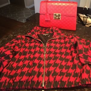 SOLD Red and black checkered short jacket