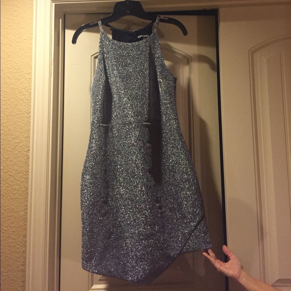 Express silver dress