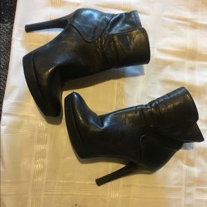 Black heeled booties