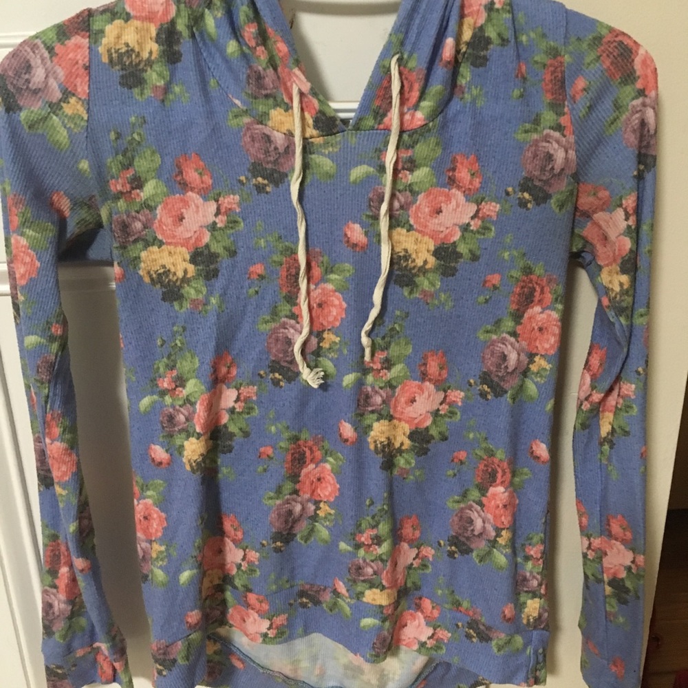 Light floral hoodie