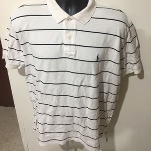Men's Ralph Lauren polo white/black size large