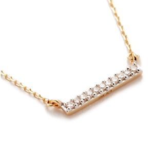 Adina Reyter 14k Pave Bar Necklace