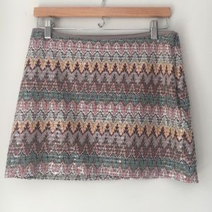 💃🏻Express Earth Tones Sparkle Mini Skirt Size S
