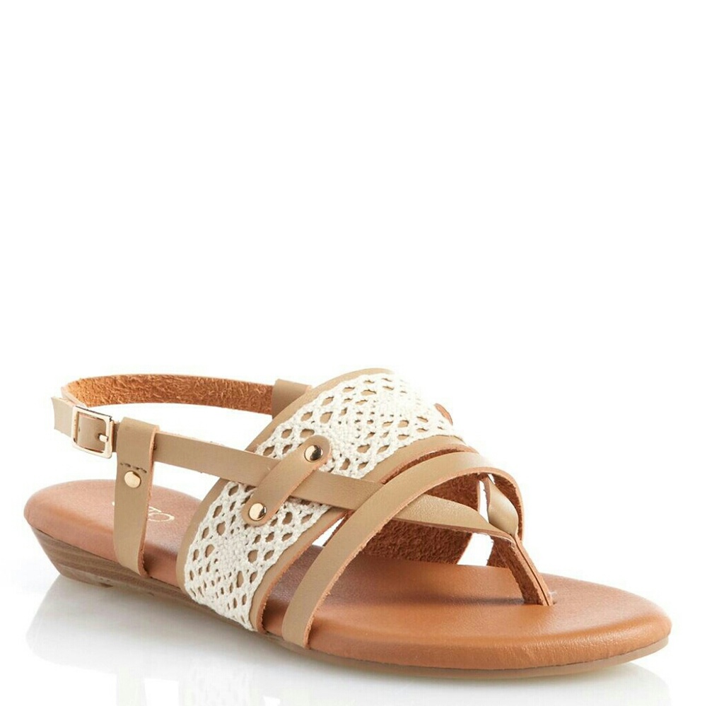 Crochet Band Thong Wedges