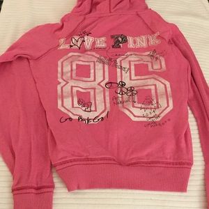 Pink lightweight hoodie