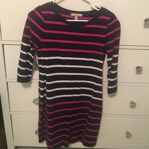 Banana republic navy striped sweater dress