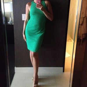 Isaac Mizrahi Green Crochet Dress Sz 4