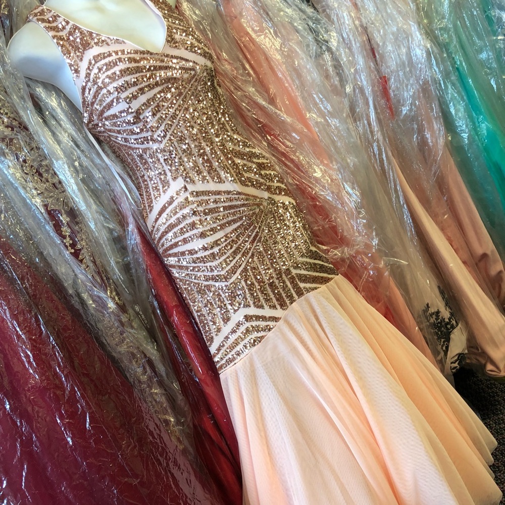 Sequined prom engagement mermaid dress