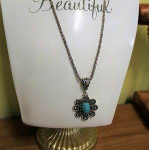 Silver and Stone Necklace