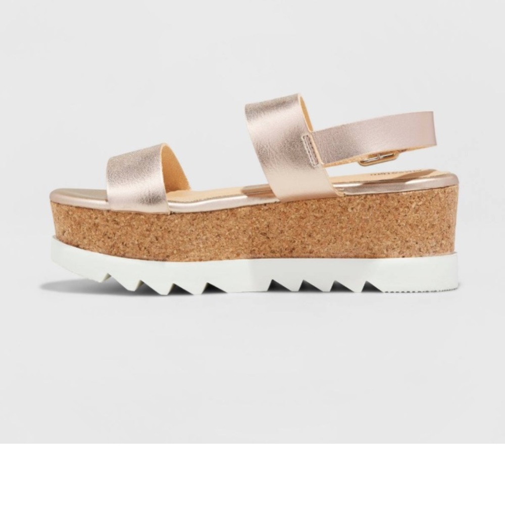 Metallic Flatform/Platform Sandals