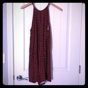 Banana Republic Orange and Blue Sleeveless Romper