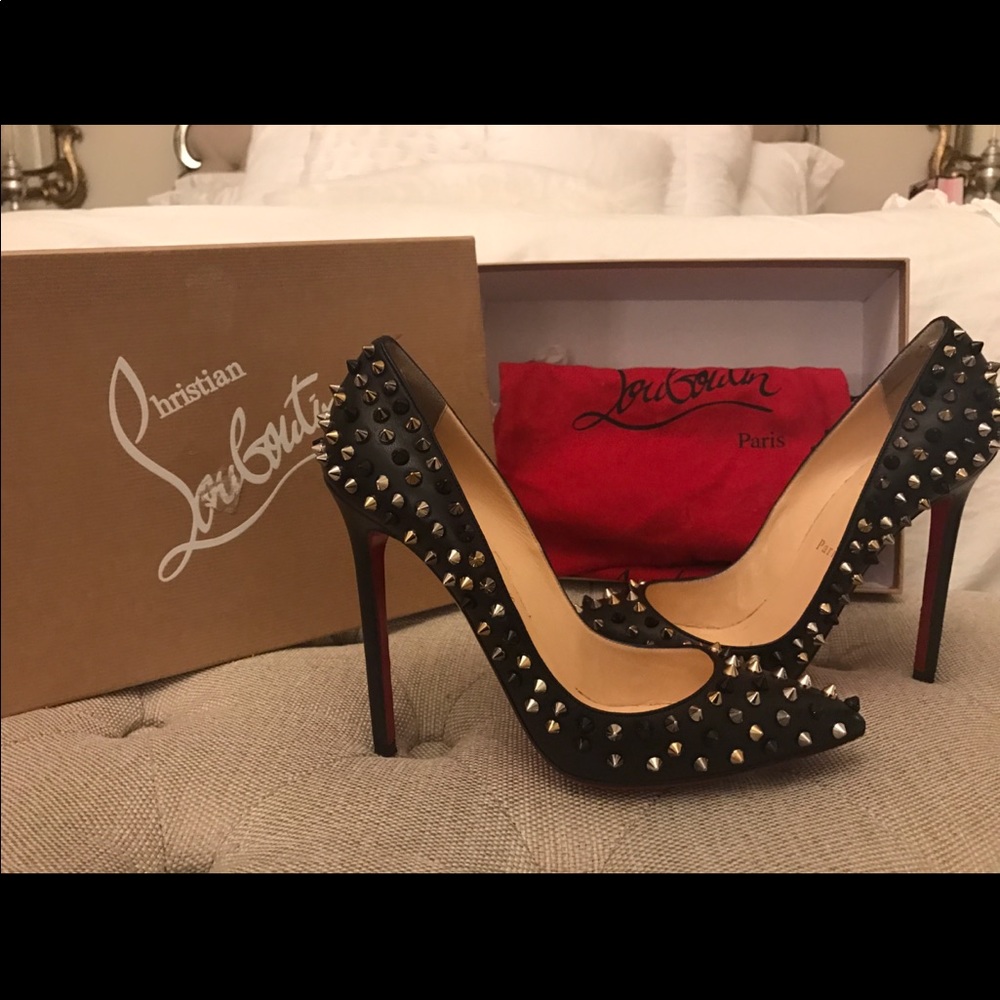 Authentic Christian Louboutin Multi spike 120
