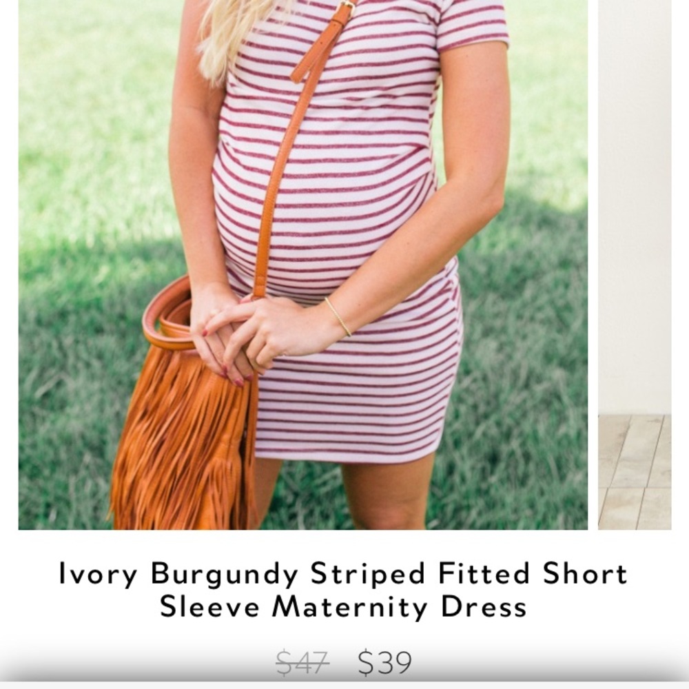 Pink blush maternity dress