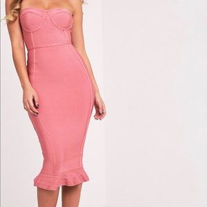 PINK MIDI PREMIUM DRESS!!!