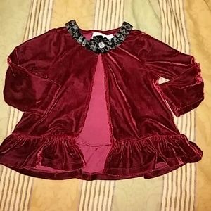 Heirlooms by Polly velvet cardigan NWOT