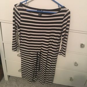 Cinch waist striped dress
