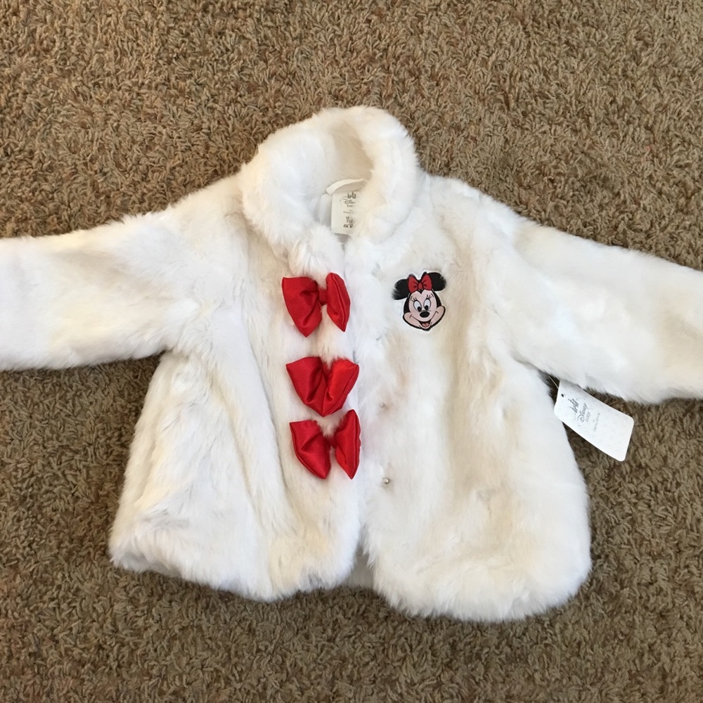 Disney Baby Minnie Mouse Faux Fur Coat