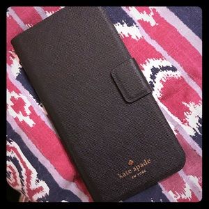 Kate Spade iPhone 7 Plus leather wrap folio case