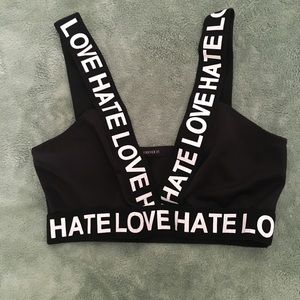 ✖️Love Hate Crop Top
