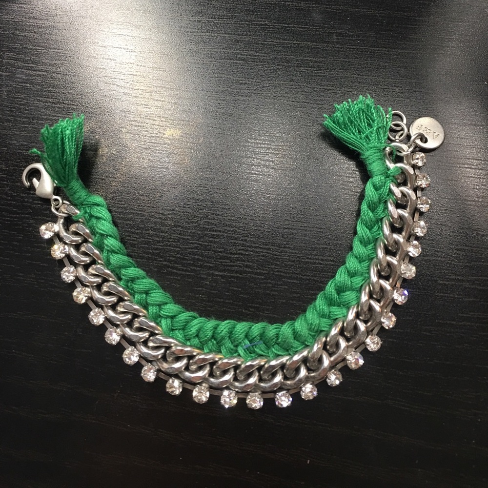 A&F Bracelet in Green with crystals
