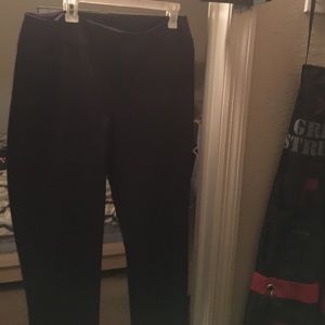 Navy Ann Taylor tapered leg slacks