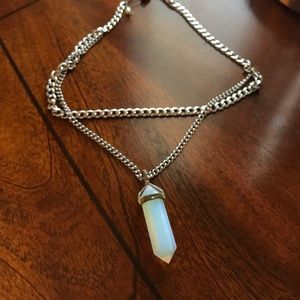 Handmade opal choker