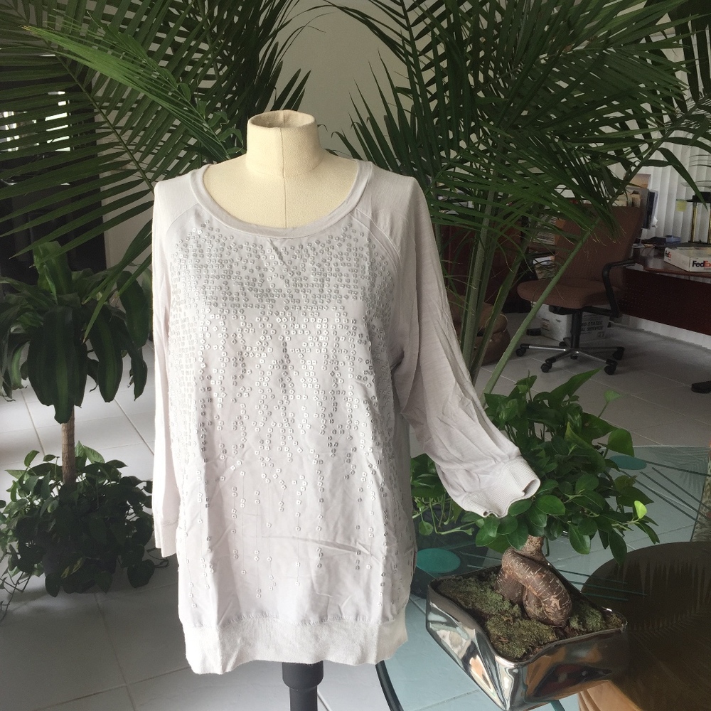 Calvin Klain Jeans Light Grey Jersey Blouse