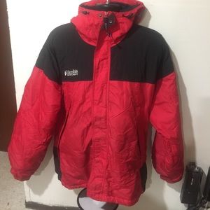 Men's Columbia full zip jacket size large red blac