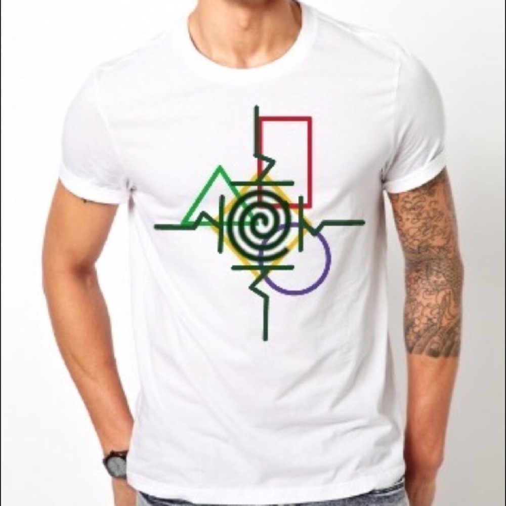 Twisted ink. (Big Logo) White Crew-neck T-shirt
