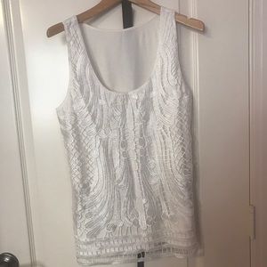 Embroidered sleeveless top