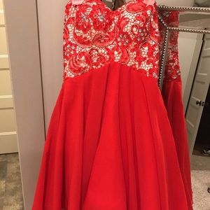 Custom red homecoming dress