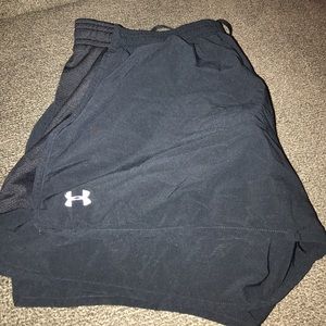Black under armour running shorts