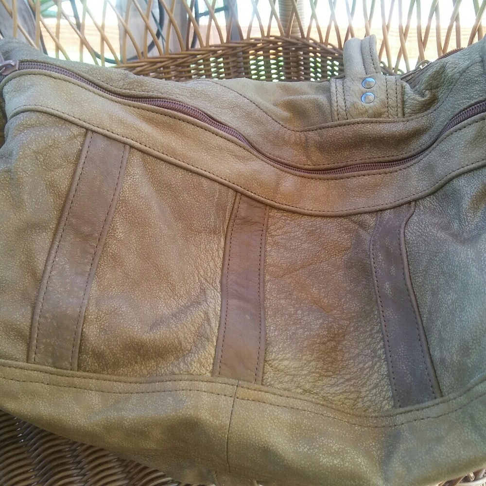 Vintage leather duffle bag - Picture 5 of 8