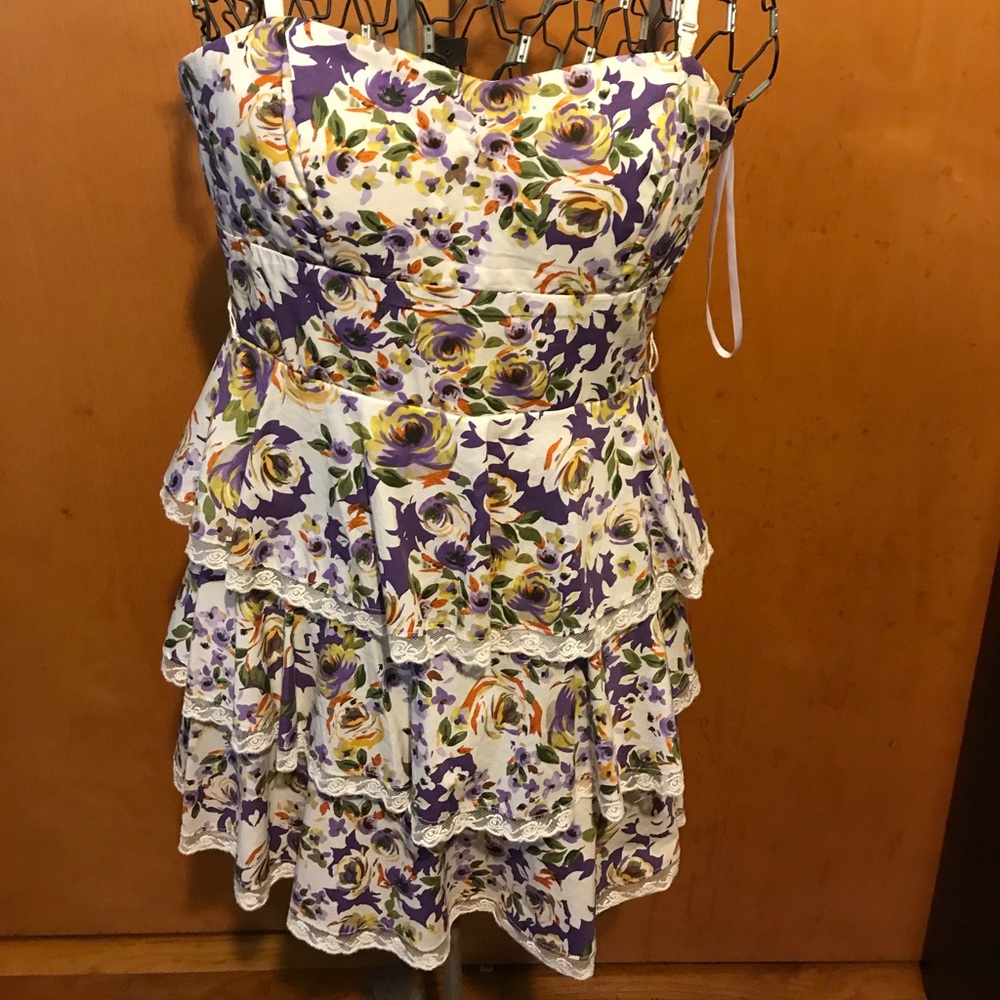 Layered dress comes with straps