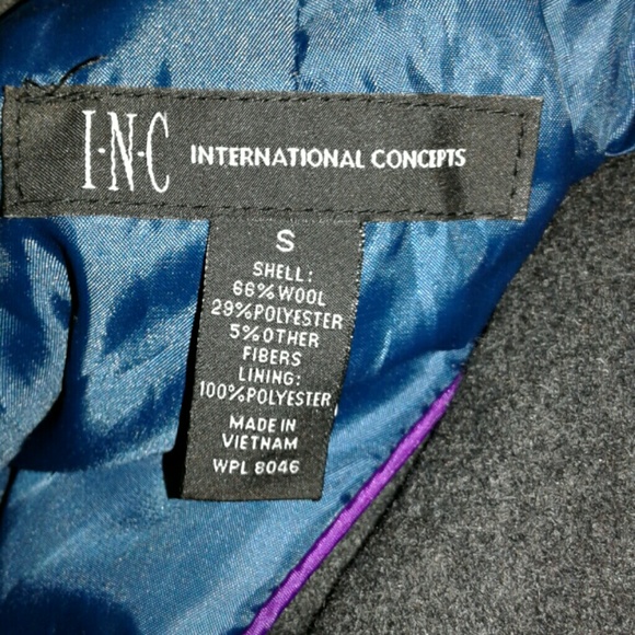 INC INTERNATIONAL CONCEPTS GRAY PEA COAT - Picture 3 of 3