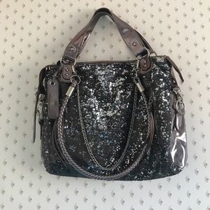 Large metallic sequin purse