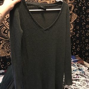 Green sweater dress