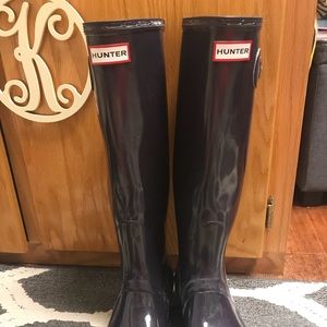 Hunter Rainboots Women’s Size 10 Dark Purple