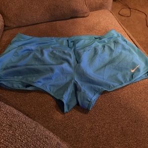 Blue nike dri fit shorts