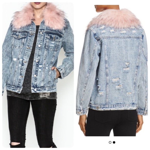 Restocked Honeypunch Denim Jacket Pink 