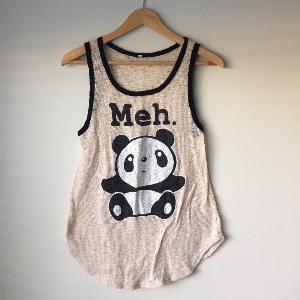Panda Meh Beige Tanktop XS