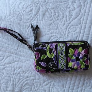 Vera Bradley Wristlet in Purple Punch