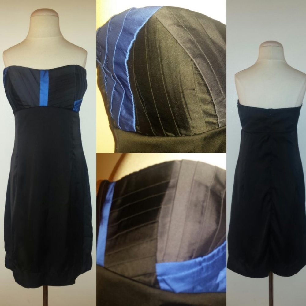 Black and blue cocktail dress