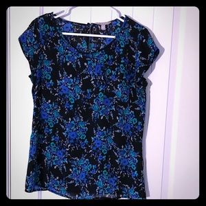 Floral Sheer Short Sleeve Dress Shirt