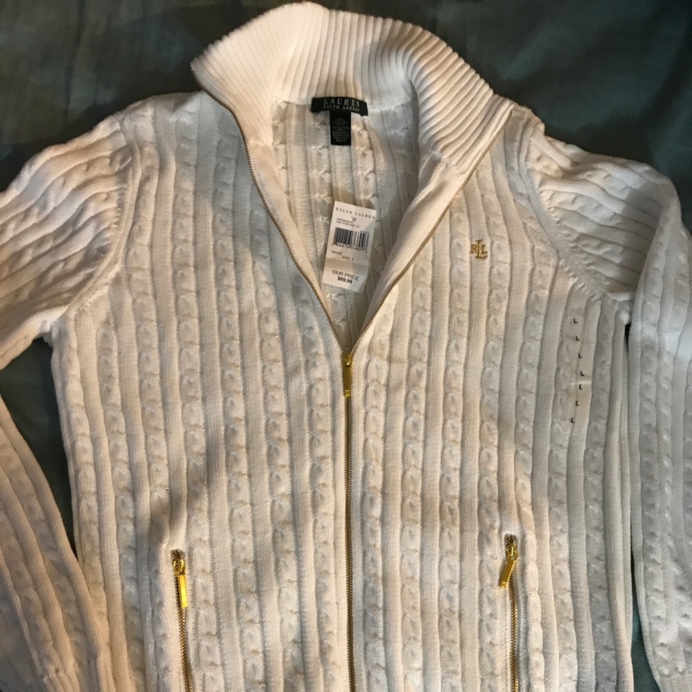 Women's White Ralph Lauren sweater