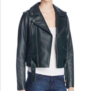 Parker green leather jacket