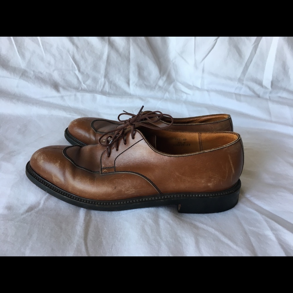J. M. Weston Brown leather Lace up Oxford shoes