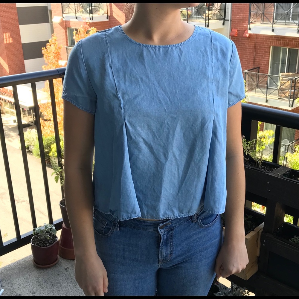 Denim crop top, women’s medium